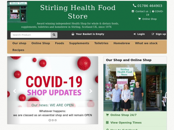 stirlinghealthfoodstore.co.uk